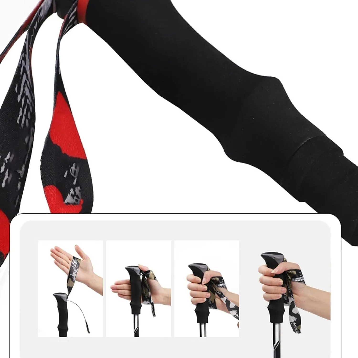 Carbon Fiber Telescopic Hiking Poles (Set of 2), Lightweight, Adjustable, Your Ideal Trail Companions!