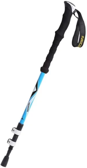 Carbon Fiber Trekking Poles Lightweight Telescopic Hiking Poles Walking Sticks with Eva Grip and Quick Lock System for Camping Mountaining Backpacking Trekking (Blue)