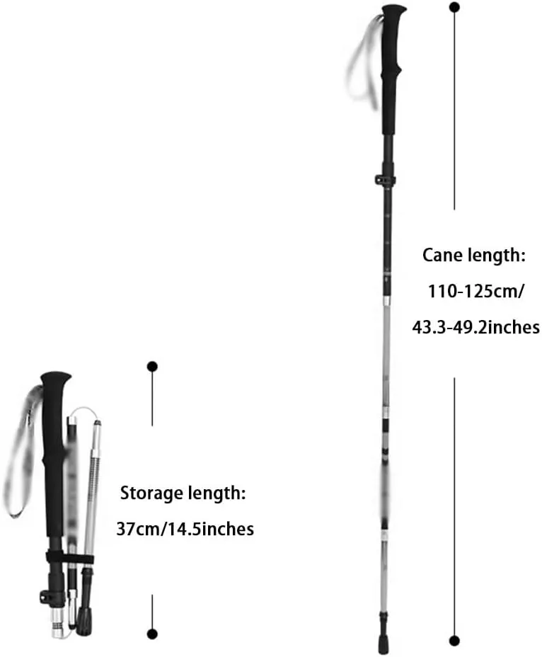 Carbon Fiber Trekking Poles, Ultralight Backpacking Gear, Adjustment Collapsible Hiking Sticks, Lever Locks and Terrain Accessories