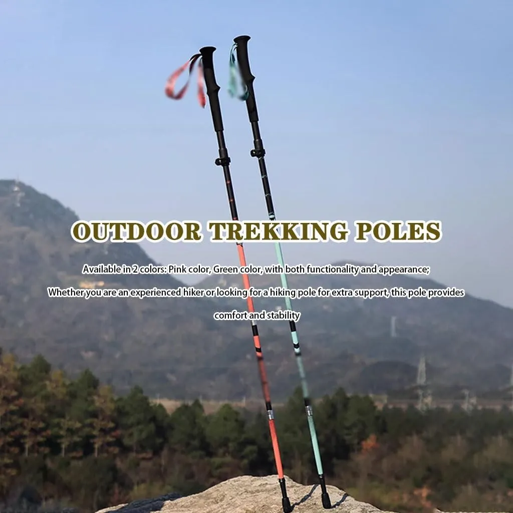 Carbon Fiber Trekking Poles, Ultralight Backpacking Gear, Adjustment Collapsible Hiking Sticks, Lever Locks and Terrain Accessories