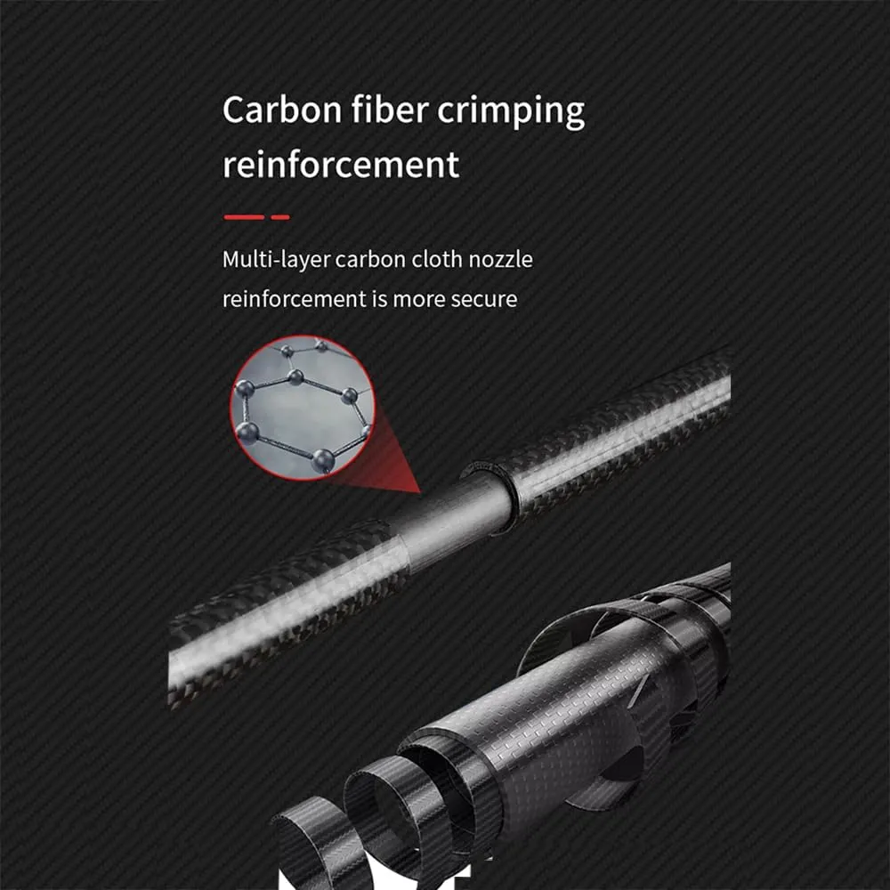 Carbon Fiber Trekking Poles with EVA Grip Lightweight Folding Walking SticksDrawstring Fixed for Hiking Running Mountaineering