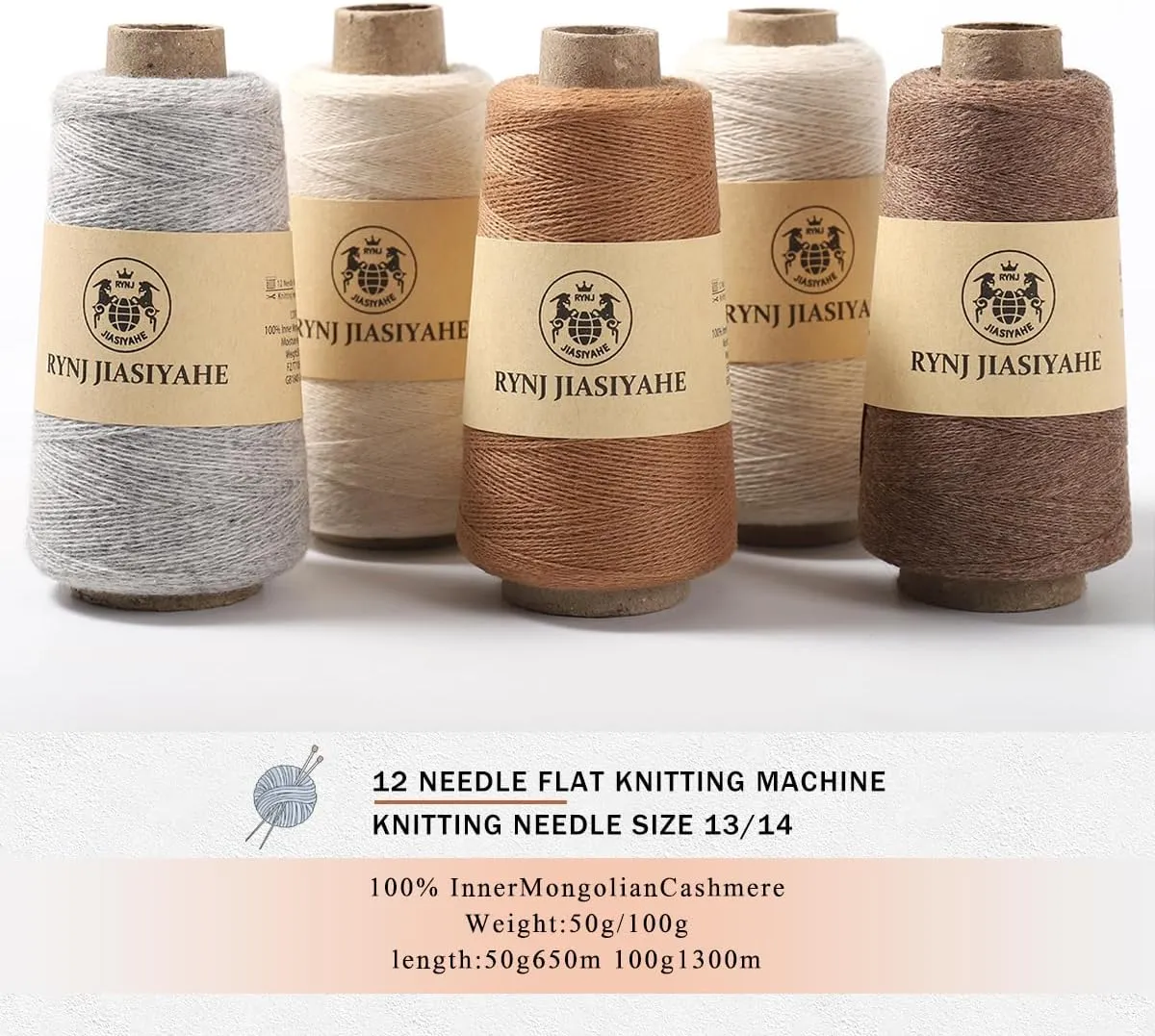 Cashmere Yarn for Knitting and Crocheting, 26Nm/2 Ply, Navy Blue, 50g