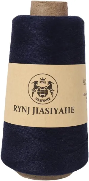 Cashmere Yarn for Knitting and Crocheting, 26Nm/2 Ply, Navy Blue, 50g