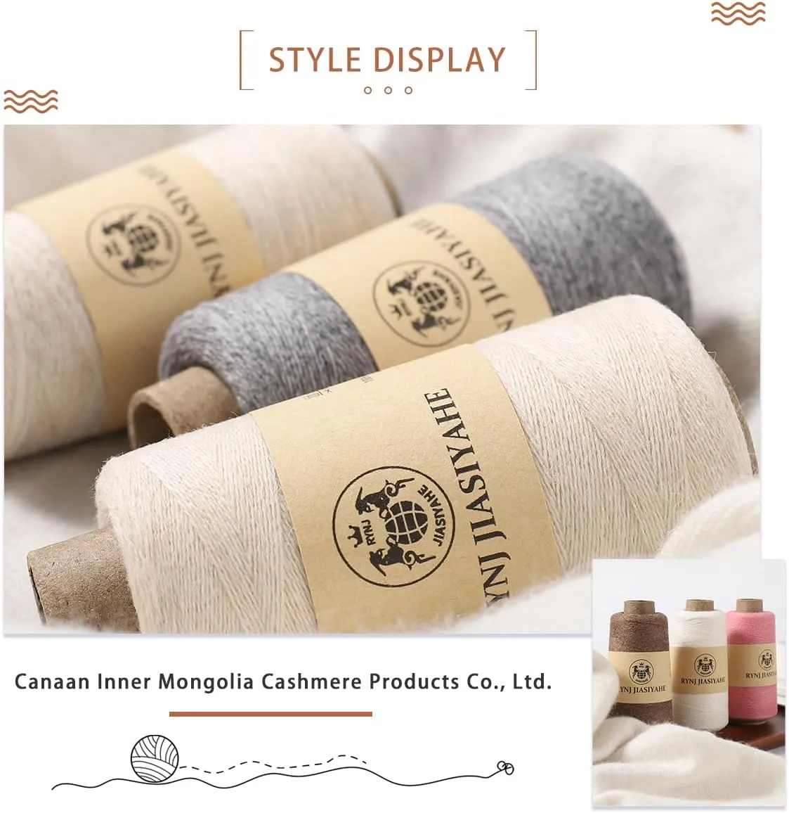 Cashmere Yarn for Knitting and Crocheting, 26Nm/2 Ply, Navy Blue, 50g