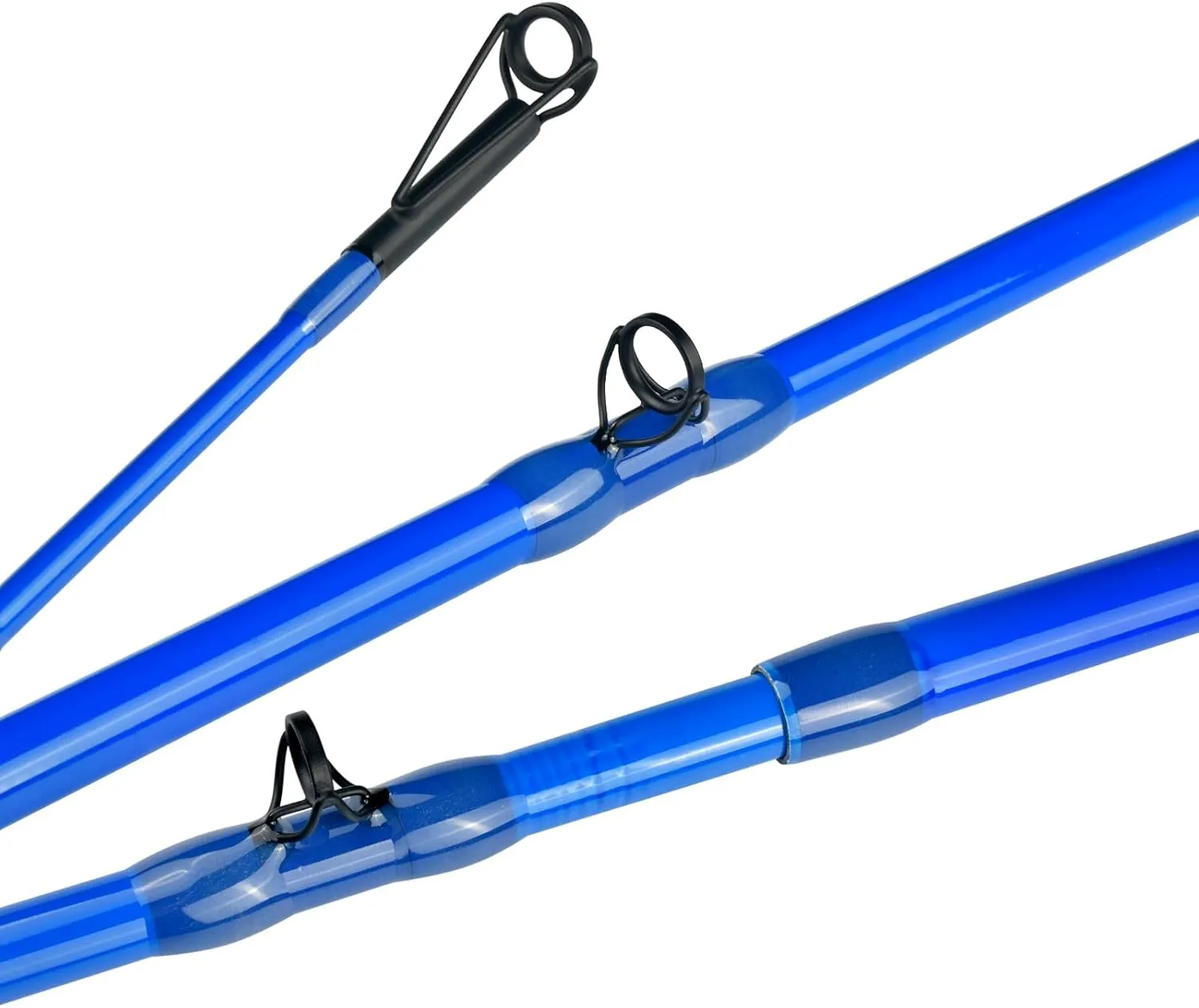 Catfish Fishing Rod 8’Glow in The Dark Catfishing Rods 2 Piece Catfish Pole with S-Glass and Carbon Graphite Super Grip Medium Heavy Catfishing Rods