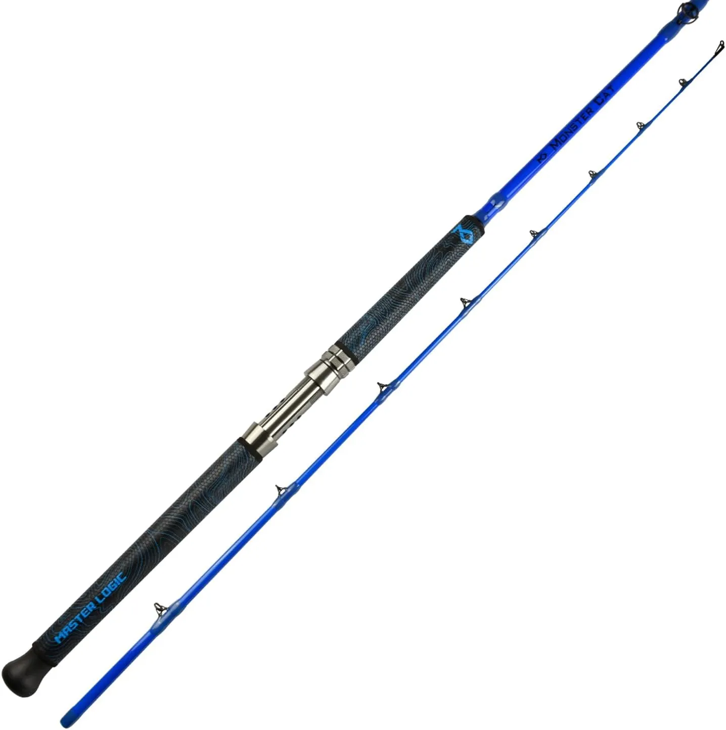 Catfish Fishing Rod 8’Glow in The Dark Catfishing Rods 2 Piece Catfish Pole with S-Glass and Carbon Graphite Super Grip Medium Heavy Catfishing Rods