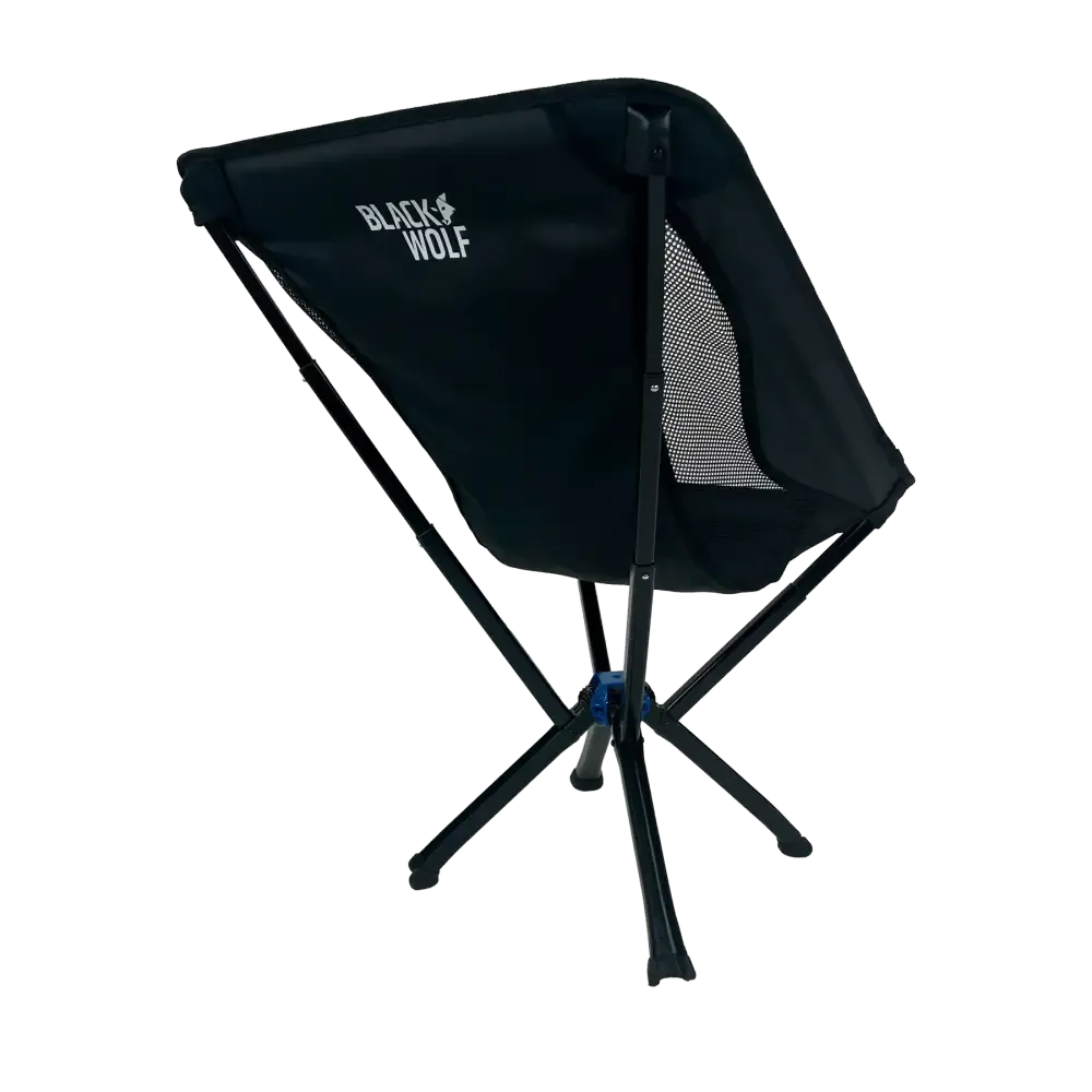 Chair Quick Fold Lightweight Jet Black BlackWolf