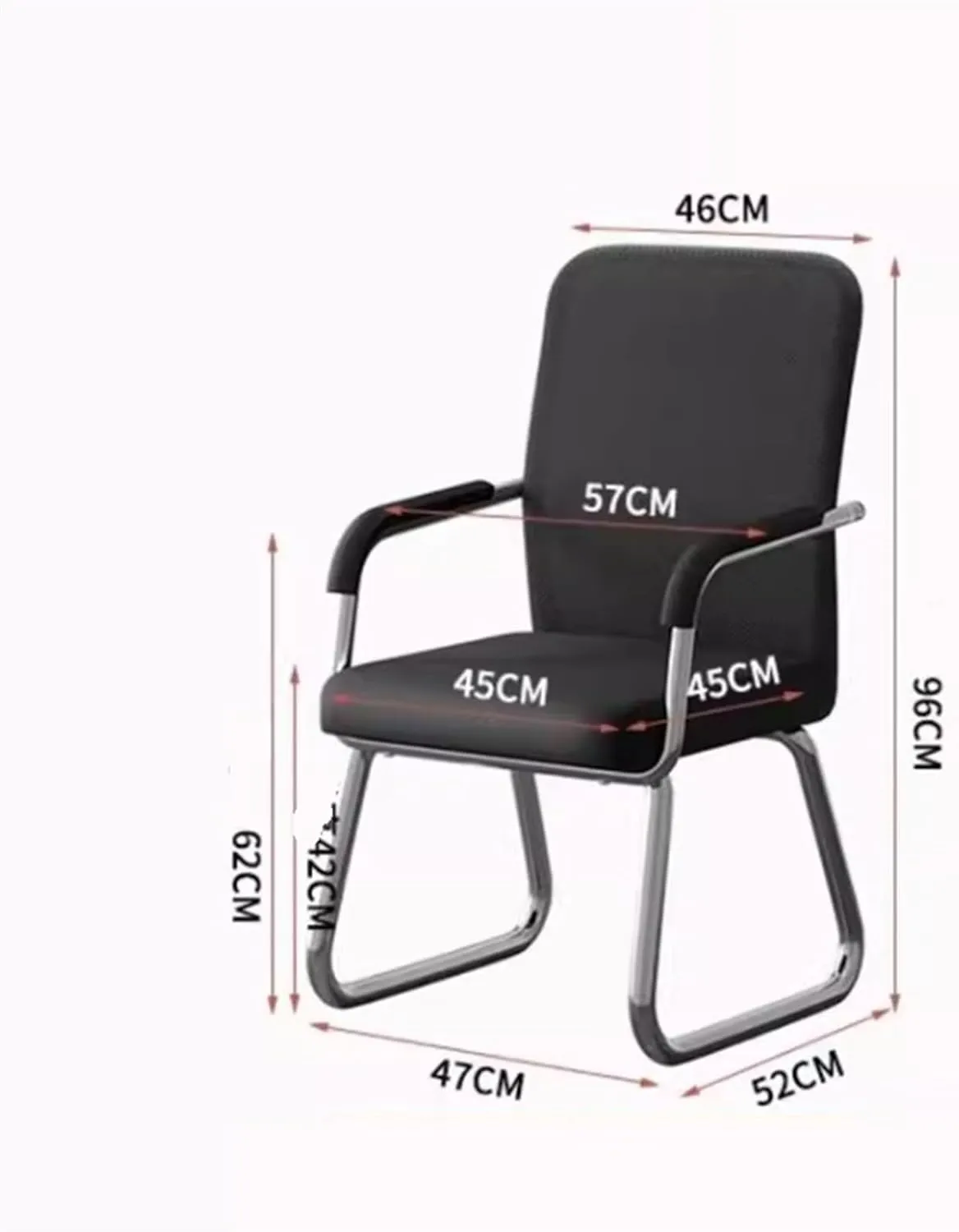 Classic Breathable Mesh Desk Chair with Armrests and Chrome Plated Metal Frame Ergonomic Desk Chair Comfy Office Chair Desk Task Chair(Green)