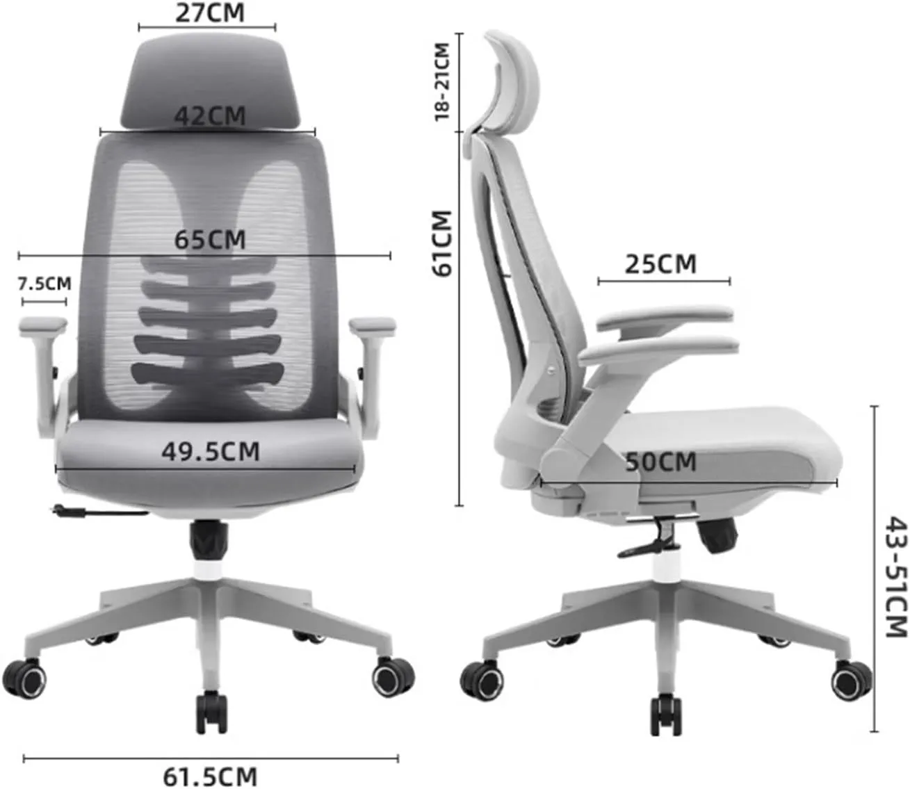 Classic Ergonomic Chair Lumbar Support Office Chair Comfortable Swivel Computer Chair for Home Study Study Writing Seat Desk Task Chair(Blue)