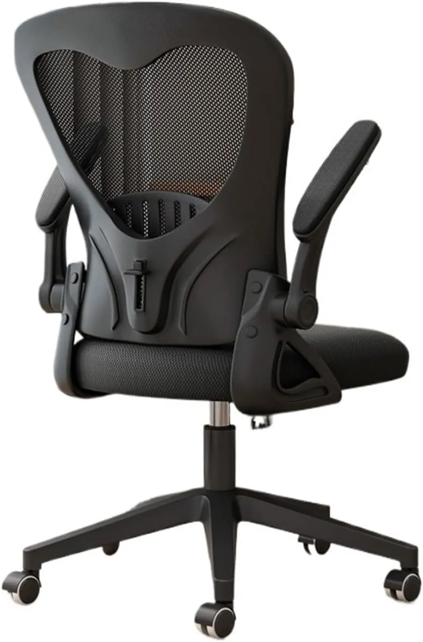 Classic Office Chair Adjustable Lumbar Support and Armrests High Back Ergonomic Office Chair Hickened Cushion Desk Chairs Desk Task Chair(Black)