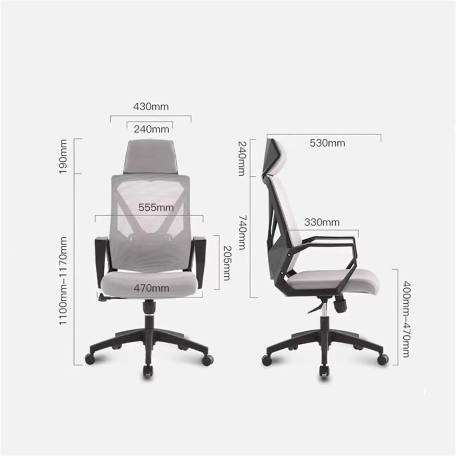 Classic Office Chair Comfortable Home Swivel Chair Conference Mesh High Back Chair with Pillow, Armrests and Wheels, Ergonomic Chair Desk Task Chair(Green)