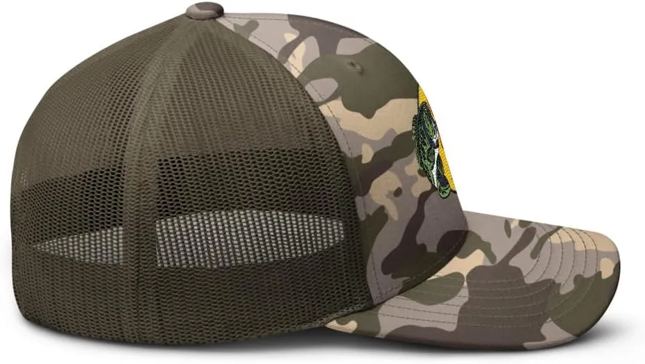Clean & Sober Pro Bass Shop 3D Puff Rehab Recovery Sobriety Milestone Birthday Gift Cap Otto Camo mesh hat