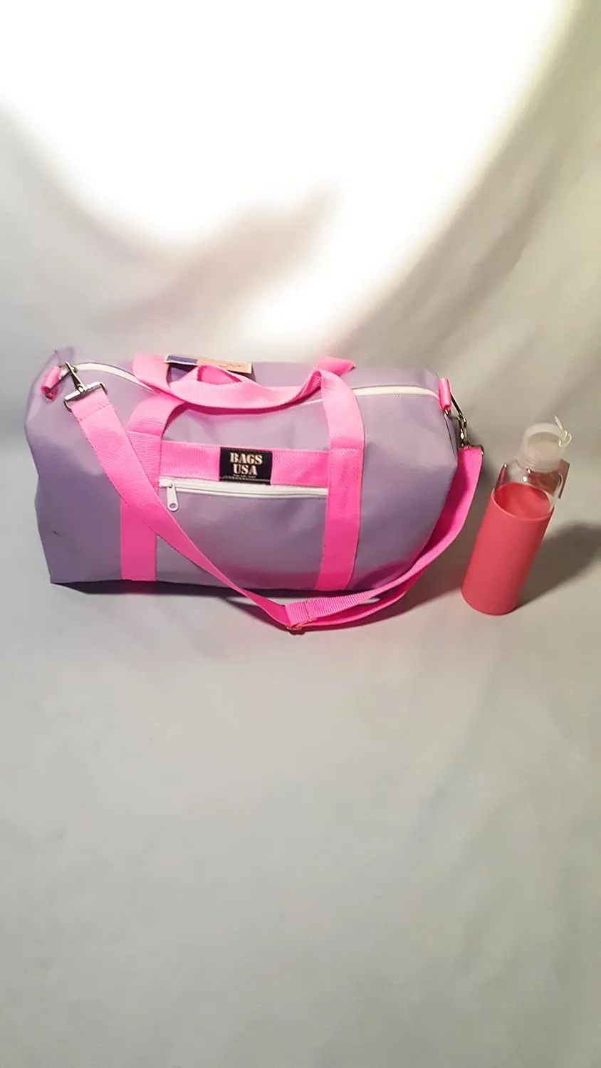 Club Bag For Gym, Overnight Bag, Perfect For Overhead Bin, Made in USA. (Lilac)
