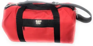 Club Bag For Gym, Overnight Bag, Perfect For Overhead Bin, Made In USA. (Red)