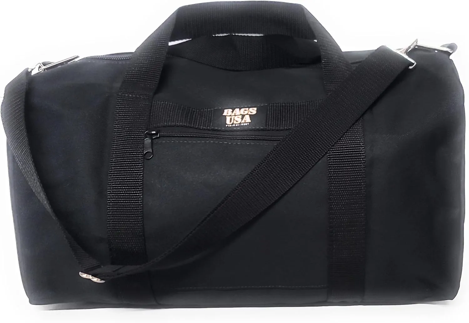 Club Bag For Gym, Overnight Bag, Perfect For Overhead Bin, Made in USA.(Black)