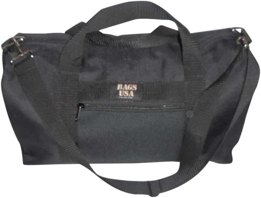 Club Bag For Gym, Overnight Bag, Perfect For Overhead Bin, Made in USA.(Black)