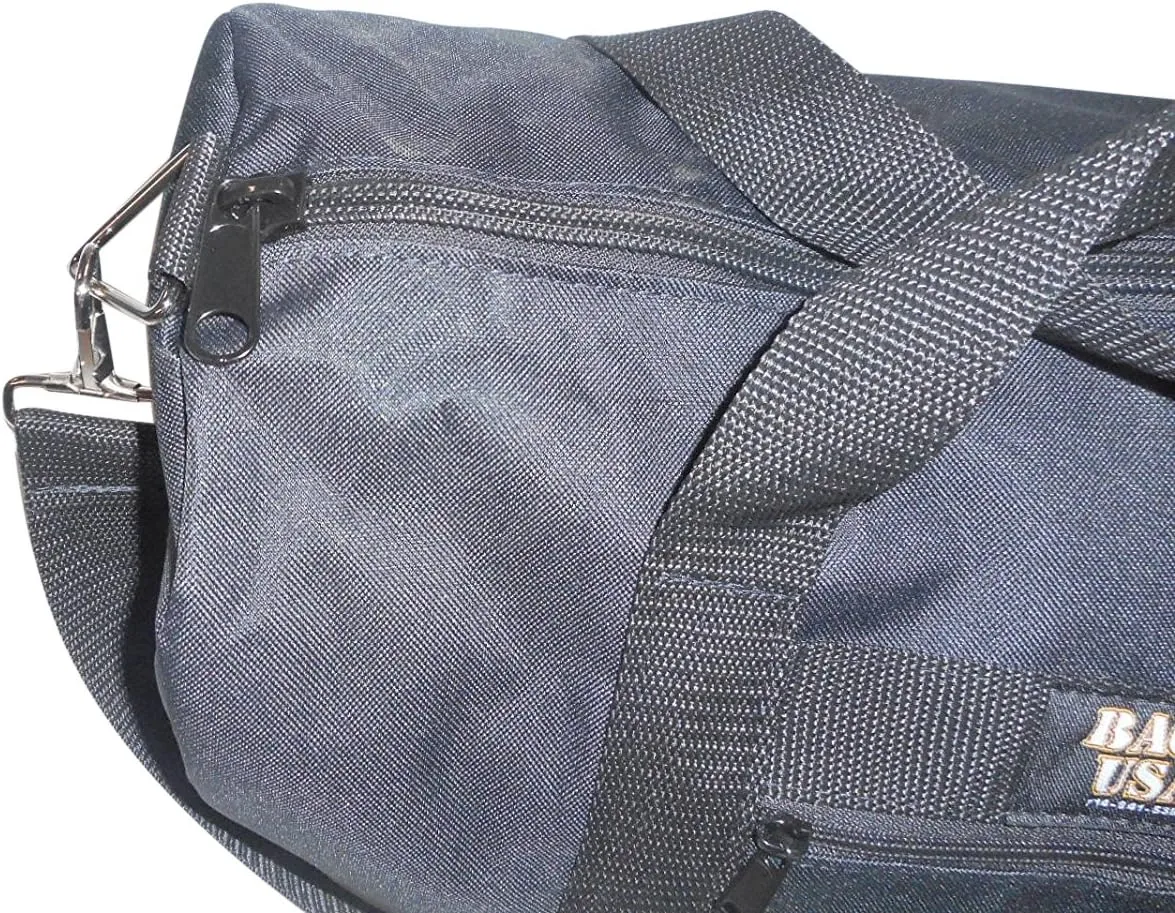 Club Bag For Gym, Overnight Bag, Perfect For Overhead Bin, Made in USA.(Black)