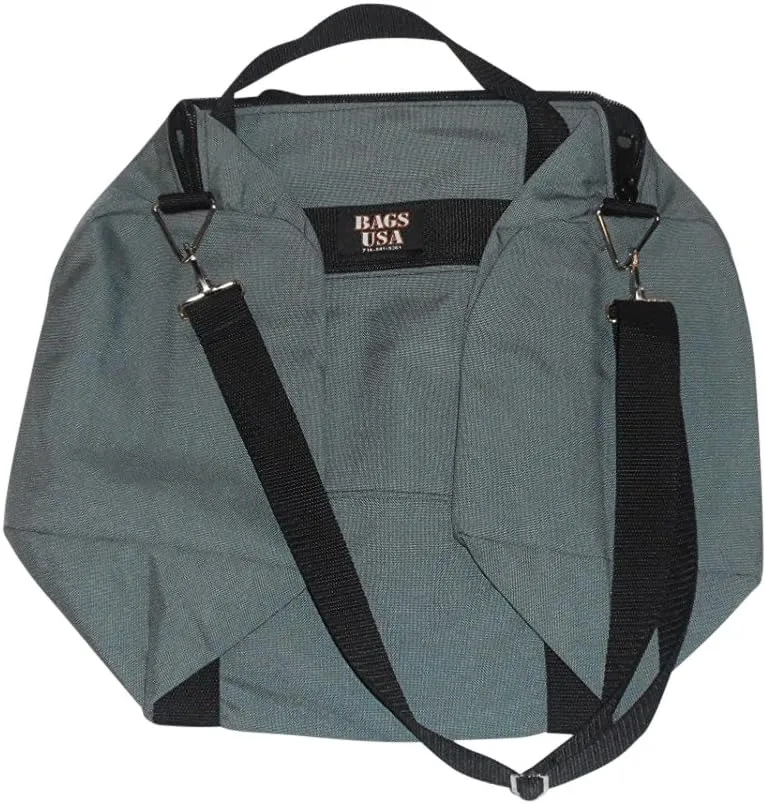 Club Bag For Gym, Overnight Bag, Perfect For Overhead Bin, Made in USA.(Gray)