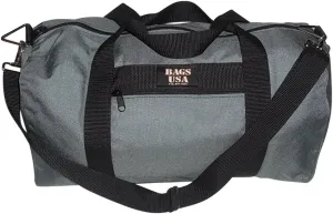 Club Bag For Gym, Overnight Bag, Perfect For Overhead Bin, Made in USA.(Gray)