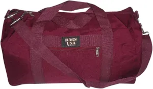 Club Bag For Gym, Overnight Bag, Perfect For Overhead Bin, Made in USA.(Maroon)