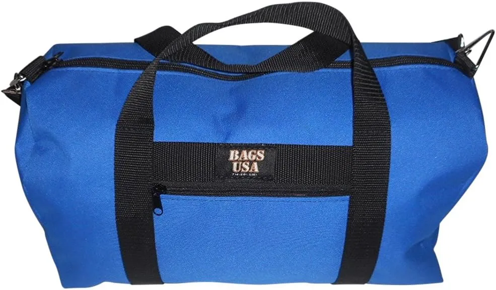 Club Bag For Gym, Overnight Bag, Travel Bag For Overhead Bin, Made In USA.(Royal Blue)