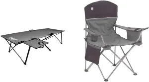 Coleman Camping Cot, Chair and Cooler Bundle - Cot Fits Adults up to 300lbs, Chair Holds up to 325lbs