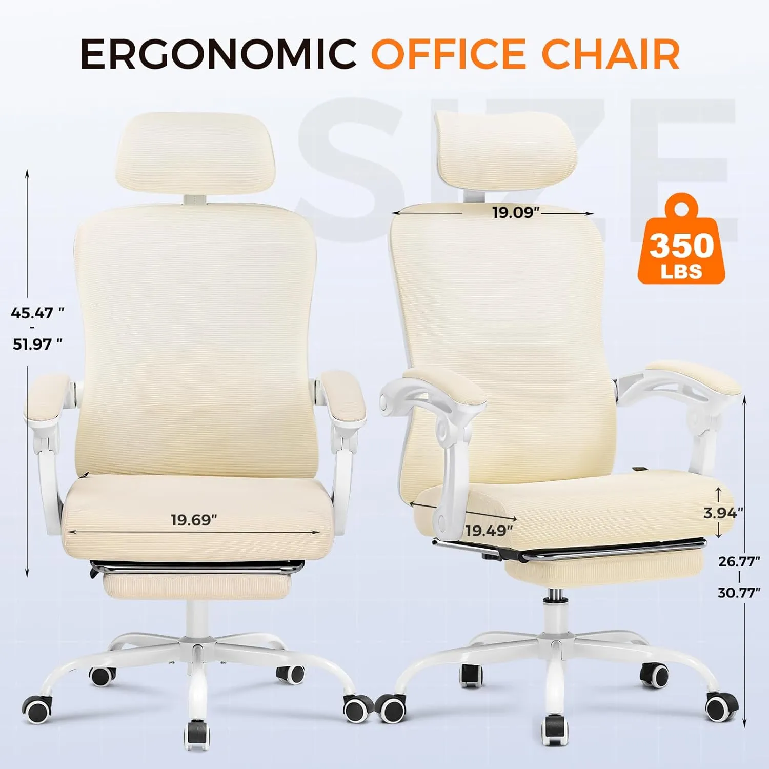 ComHoma Office Chair Ergonomic Desk Chair Mesh Computer Chair Mid Back Mesh Home Office Swivel Chair, Modern Executive Chair with Armrests Lumbar Support(RED),