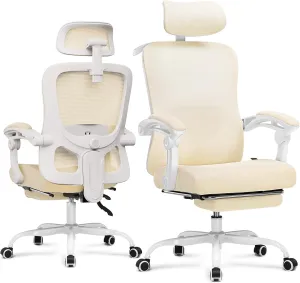 ComHoma Office Chair Ergonomic Desk Chair Mesh Computer Chair Mid Back Mesh Home Office Swivel Chair, Modern Executive Chair with Armrests Lumbar Support(RED),
