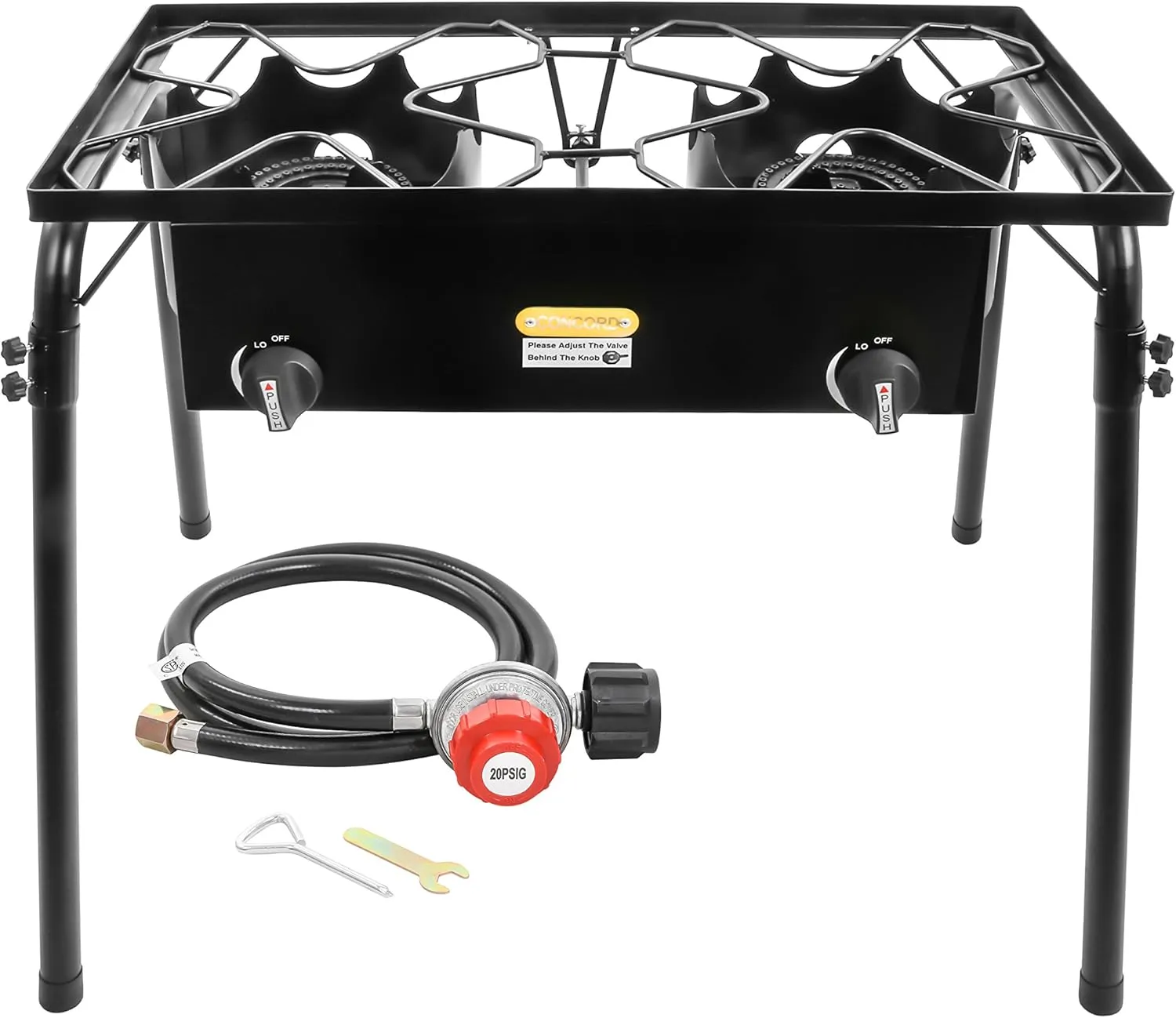 Concord Double Propane Burner, Outdoor 2 Burner Camping Stove for Cooking/Home Brewing/Making Sauce