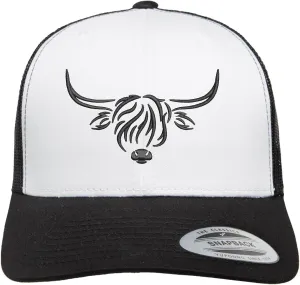 Country Baseball Hat for Men & Women | Stylish Embroidered Longhorn Cow Trucker Hat | Mesh Hats for Men & Women