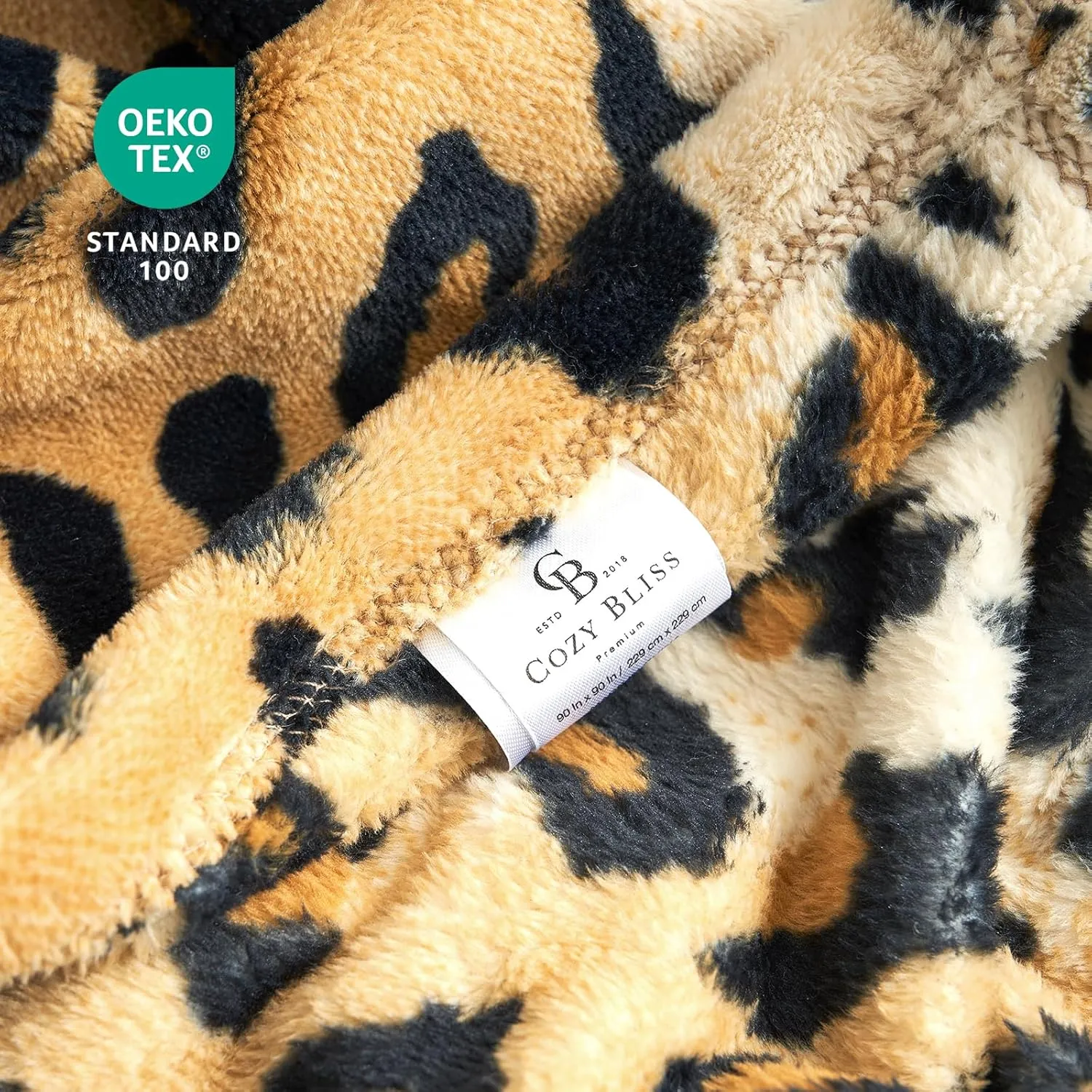 Cozy Bliss Leopard Print Throw Blanket MilkyPlush™ Fleece 330GSM Thick Blankets Western Room Decor Super Soft Warm for Adults Kids Girl Gifts Bedroom Couch Sofa Travel Brown 50"x60"