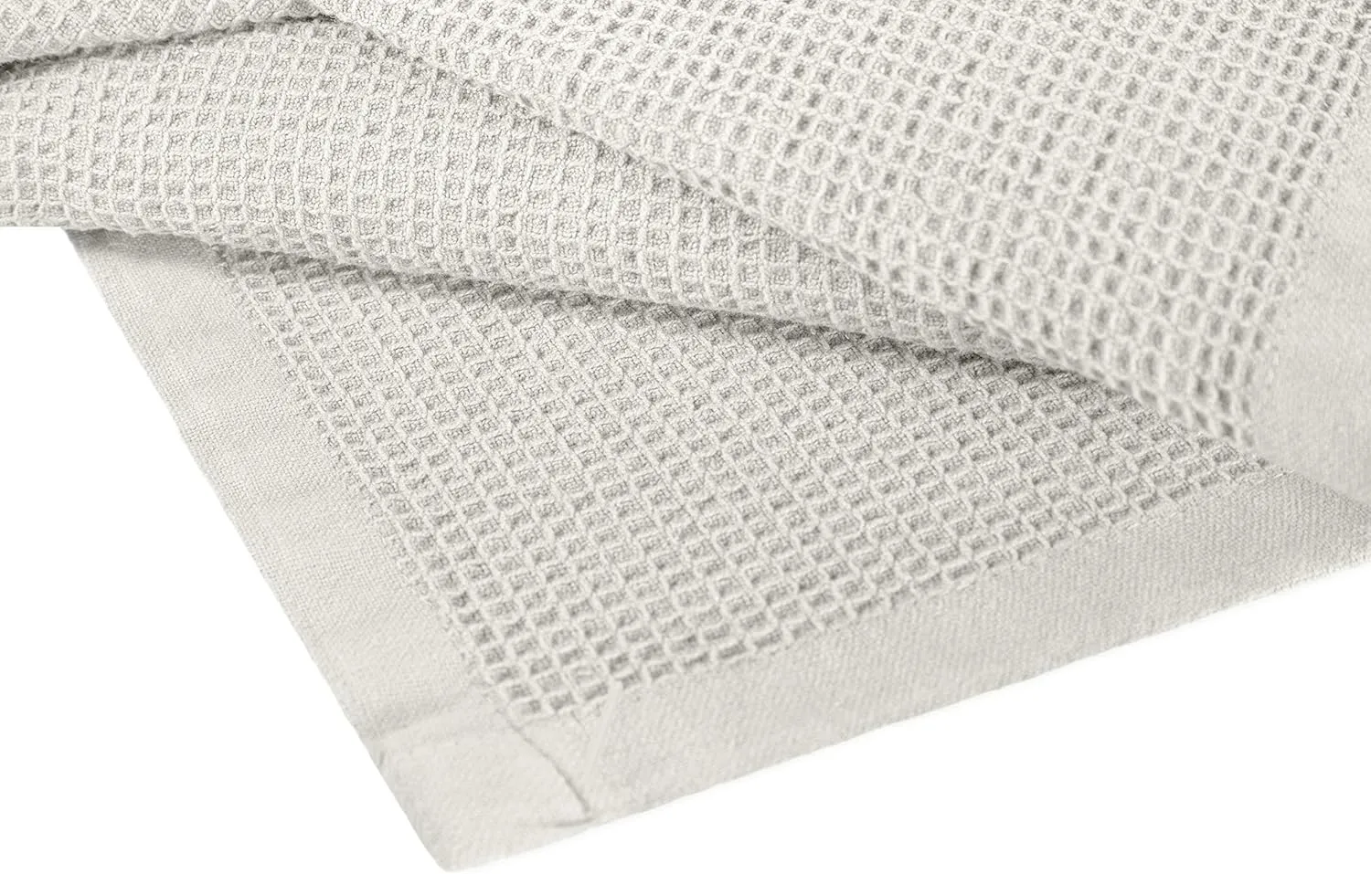 Crover All Season Waffle Premium Thermal Blanket Queen Size 90"x90" Durable Soft Cozy Breathable Weave Design 100% Cotton, Glacier Grey