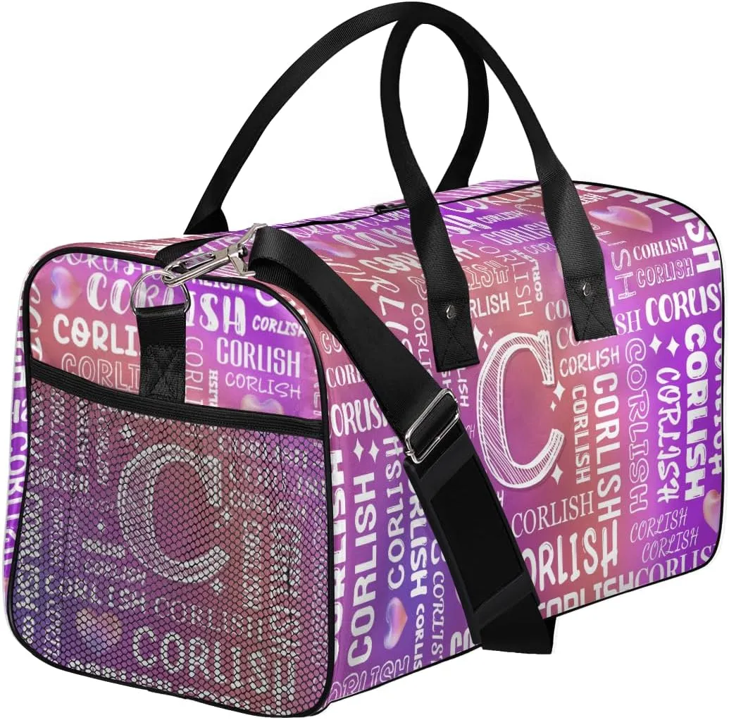 Custom Sports Tote Duffle Bag for Women Men Weekender Travel Bag Carry on Overnight for Sports Hospital Camping Gym