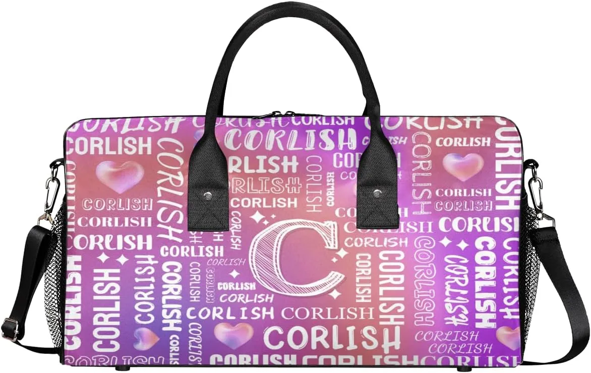 Custom Sports Tote Duffle Bag for Women Men Weekender Travel Bag Carry on Overnight for Sports Hospital Camping Gym