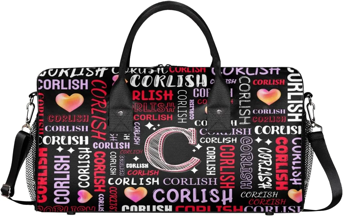 Custom Sports Tote Duffle Bag for Women Men Weekender Travel Bag Carry on Overnight for Sports Hospital Camping Gym