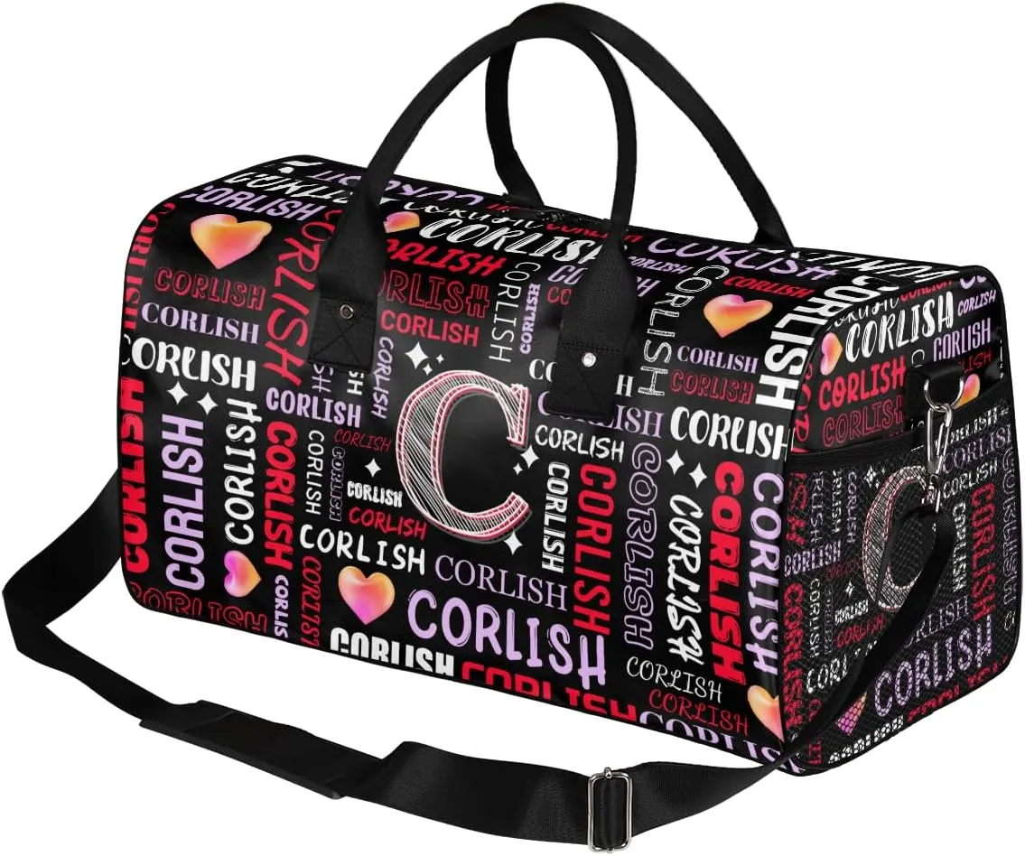 Custom Sports Tote Duffle Bag for Women Men Weekender Travel Bag Carry on Overnight for Sports Hospital Camping Gym