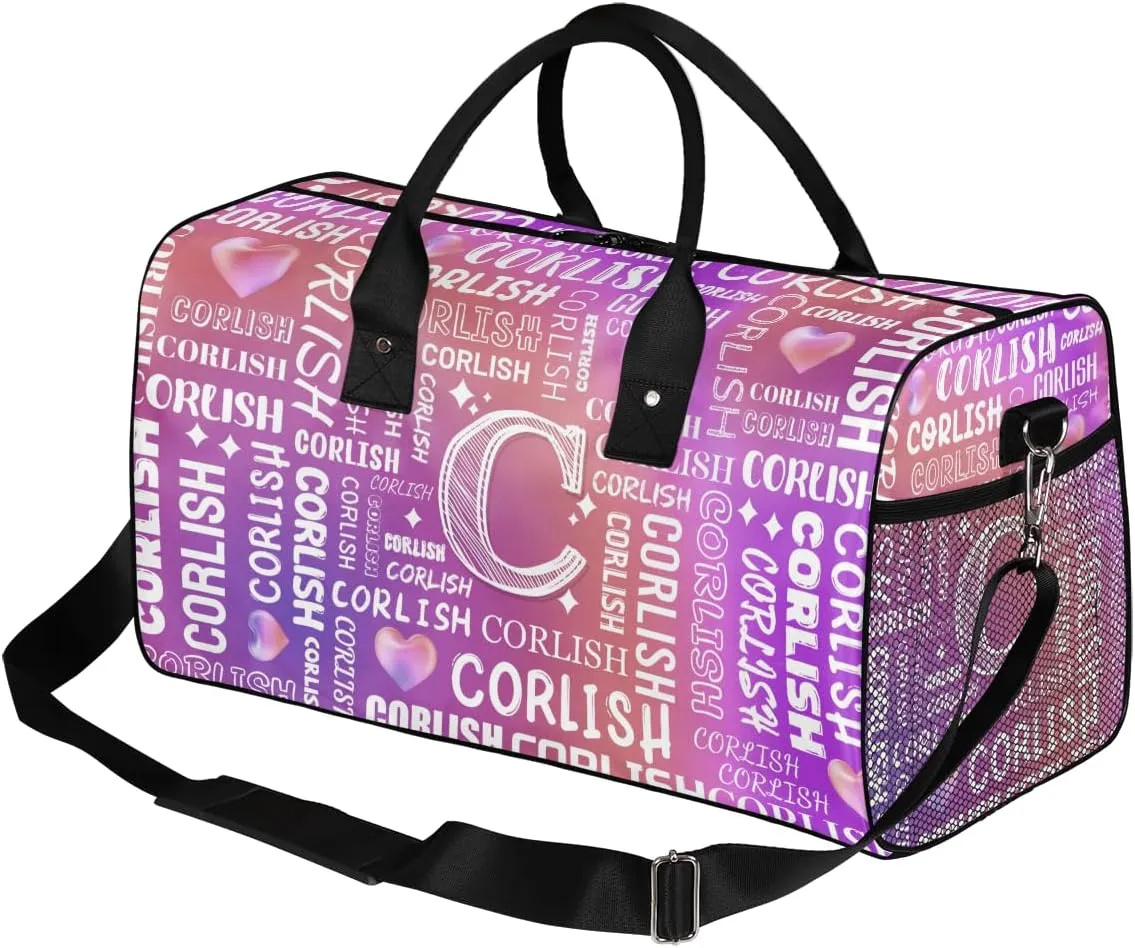 Custom Sports Tote Duffle Bag for Women Men Weekender Travel Bag Carry on Overnight for Sports Hospital Camping Gym