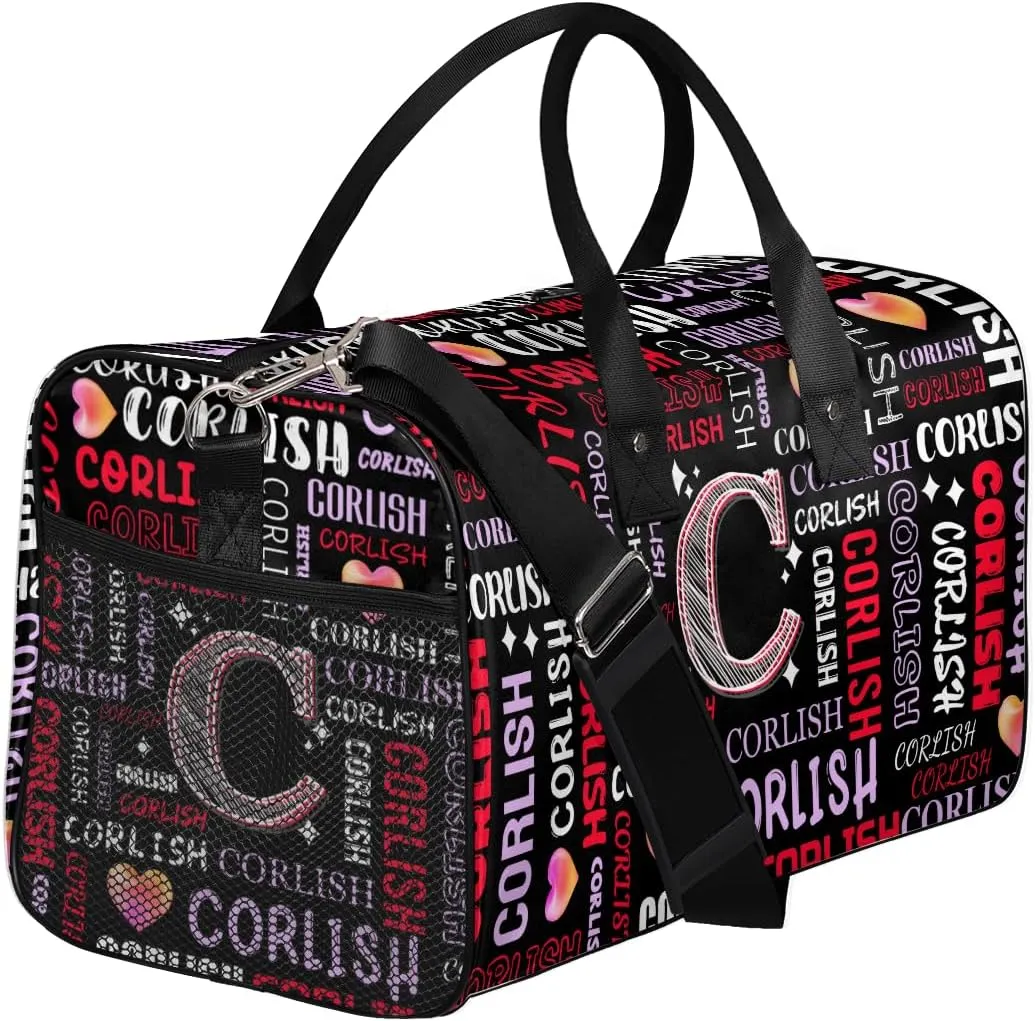 Custom Sports Tote Duffle Bag for Women Men Weekender Travel Bag Carry on Overnight for Sports Hospital Camping Gym