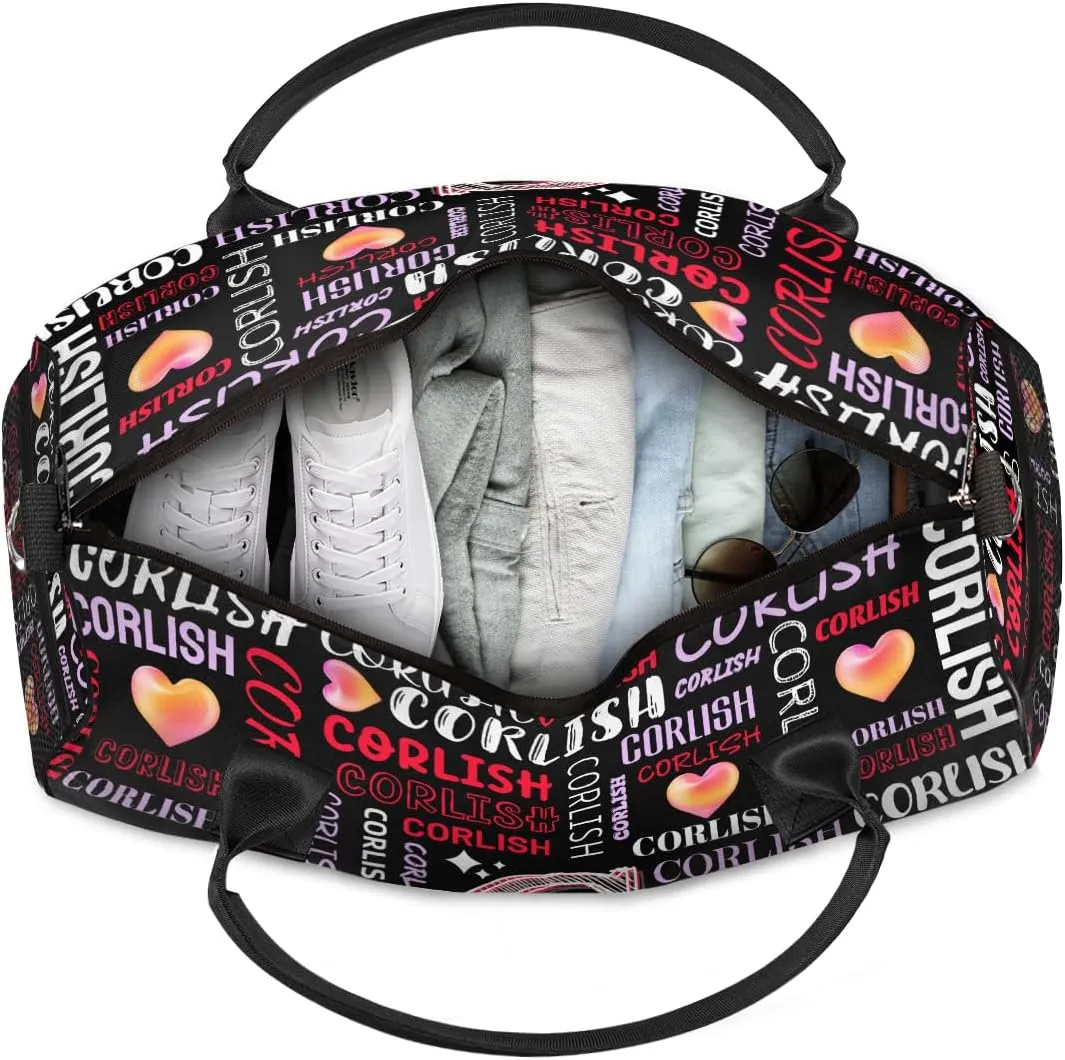 Custom Sports Tote Duffle Bag for Women Men Weekender Travel Bag Carry on Overnight for Sports Hospital Camping Gym