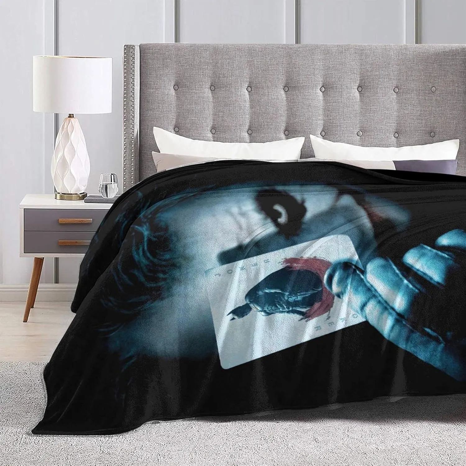 Dark Jokers Blanket Throw Blankets Ultra Soft Flannel Lightweight Throws for Couch, Bed, Plush Fuzzy Flannel Microfiber Warm Thermal Blanket All Seasons Use 80"x60"