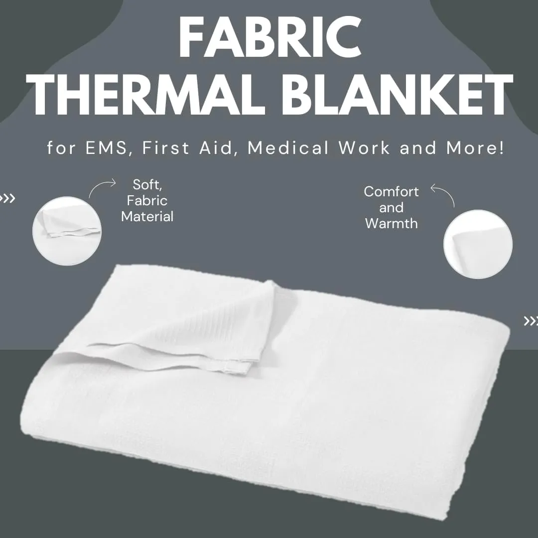 Dealmed Thermal Blanket, 60" x 90", White, Individually Wrapped Emergency Blanket for EMS, First Aid, Medical Work and More (Case of 10)