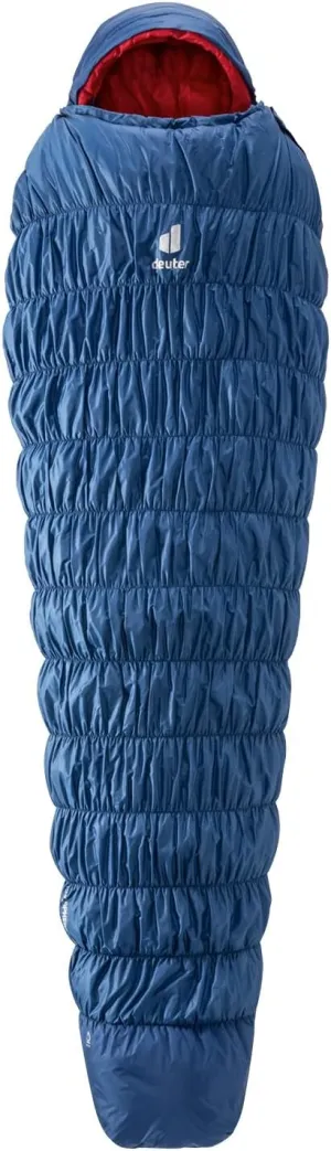 deuter Exosphere -10° L - Large Synthetic Fibre Sleeping Bag, Steel-Fire
