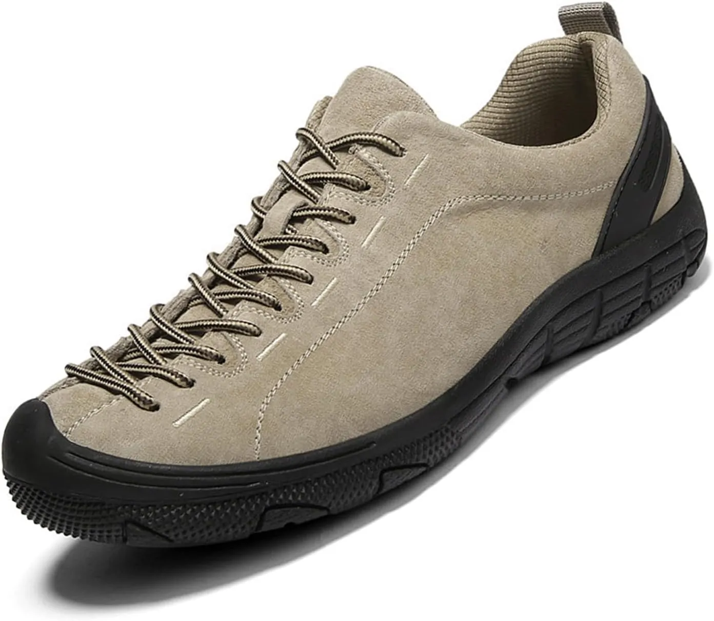 DirraBra Men's Suede Lace-Up Non-Slip Hiking Sneakers Low Top Lightweight Comfortable Outdoor Casual Trekking Hiking Shoes Breathable Trail Running Walking Shoes