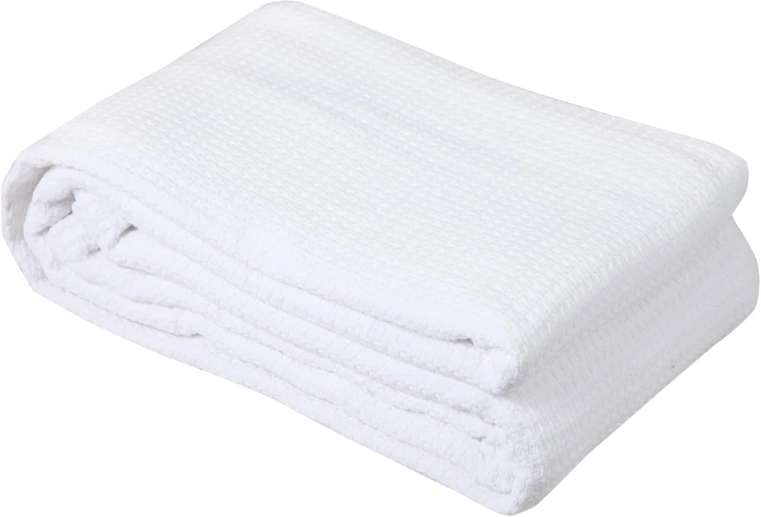 DOLLCENT 100% Cotton Queen Size Blanket for Bed, Premium Soft Combed Lightweight Blankets, Washed Breathable Cozy Bed Throw Blanket, White Queen Cotton Blankets for All Season: White (90"x90")