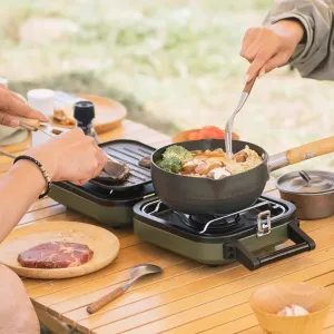 Double-fire Folding Gas Stove Picnic Cooker