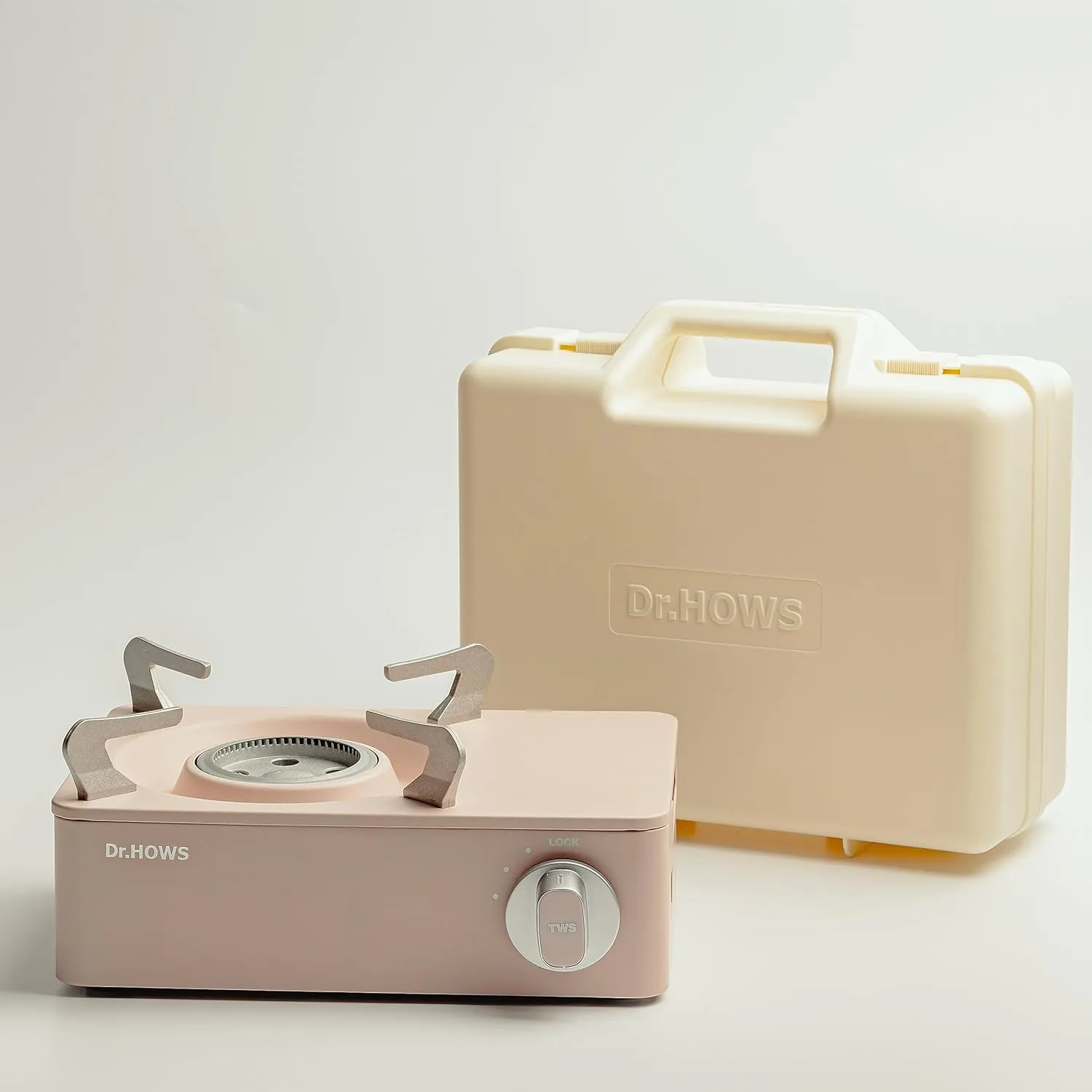 Dr.HOWS Twinkle Mini Camping Stove Burner - Portable Butane Stove for Camping - Single Burner Camp Stove with Carrying Case (PINK)