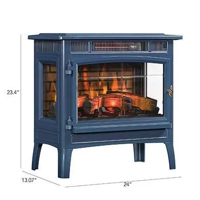 Duraflame 3D Infrared Electric Fireplace Stove with Remote Control, Navy - DFI-5010-07