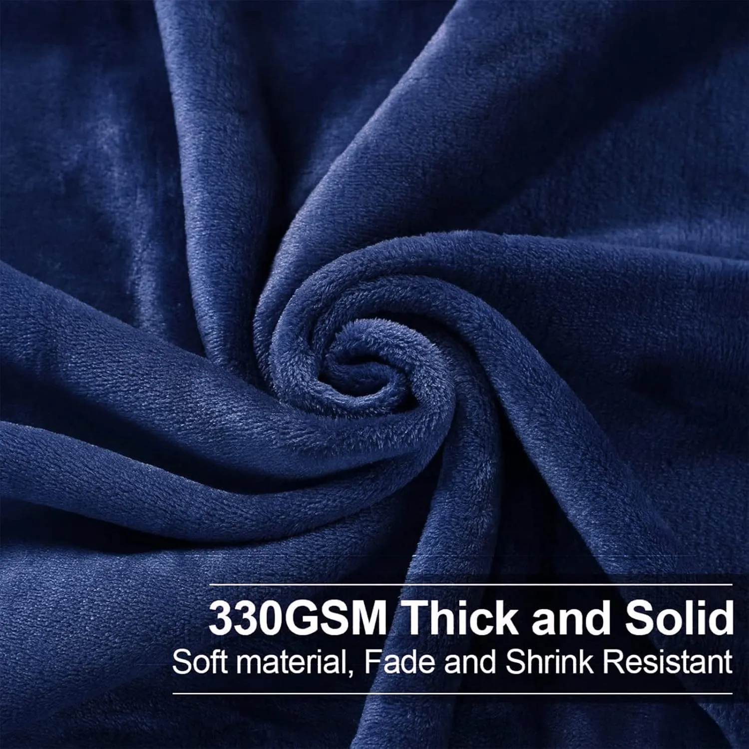 EASELAND Soft Queen Size Blanket Warm Fuzzy Microplush Lightweight Thermal Fleece Blankets for Couch Bed Sofa,90x90 Inches,Dark Blue