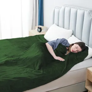 Electric Heated Blanket Full Size 72"x84",5 Heating Levels & 10 Hours Auto Off Large Oversized, Machine Washable, Home Office Use, Green