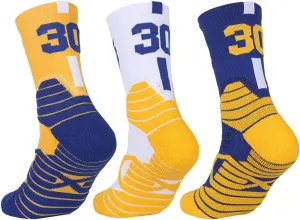 Elite Basketball Socks with Compression & Cushion for Men and Women - Running Athletic Crew Socks